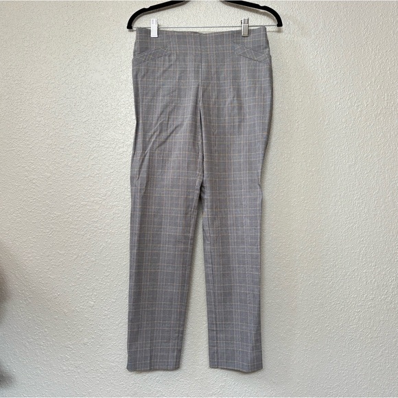 Van Heusen NWT Gray & Yellow Plaid Pull On Pants Size 2 - Picture 1 of 11